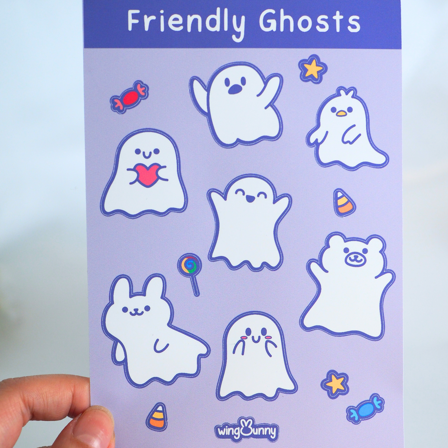 Friendly Ghosts Sticker Sheet