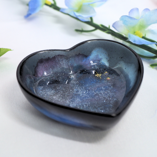 My Galaxy - Resin Heart Trinket Tray