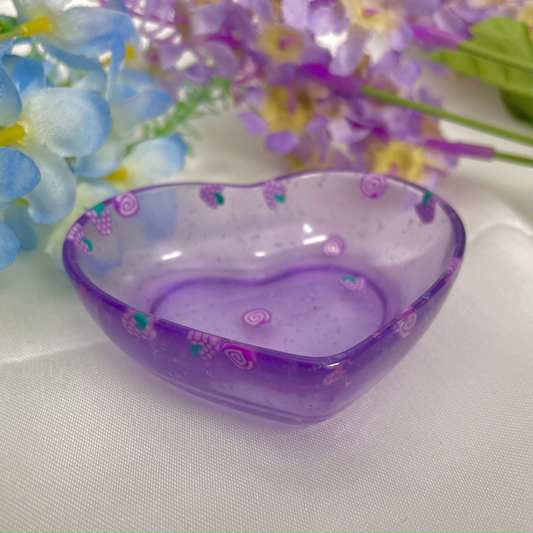 Grape Cake Roll - Resin Heart Trinket Tray
