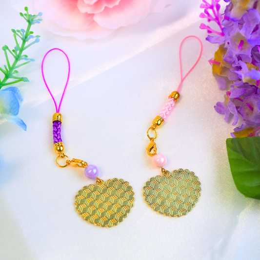 Black & Melody Heart Phone Charm