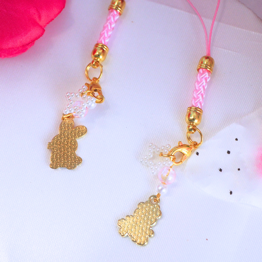 Lovely Bunny & Teddy Phone Charm