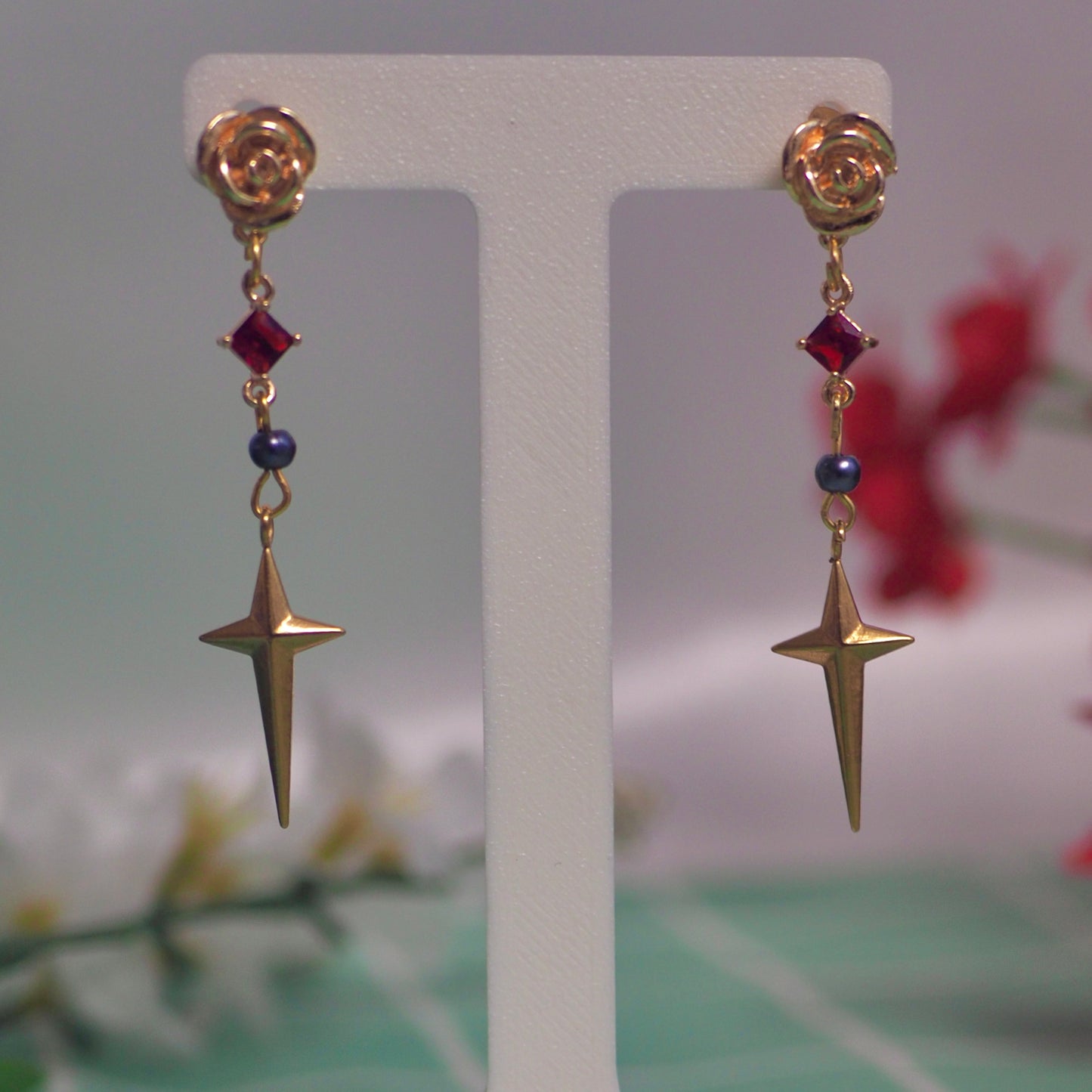 Red Assassin Earrings, SxF anime inspired earrings