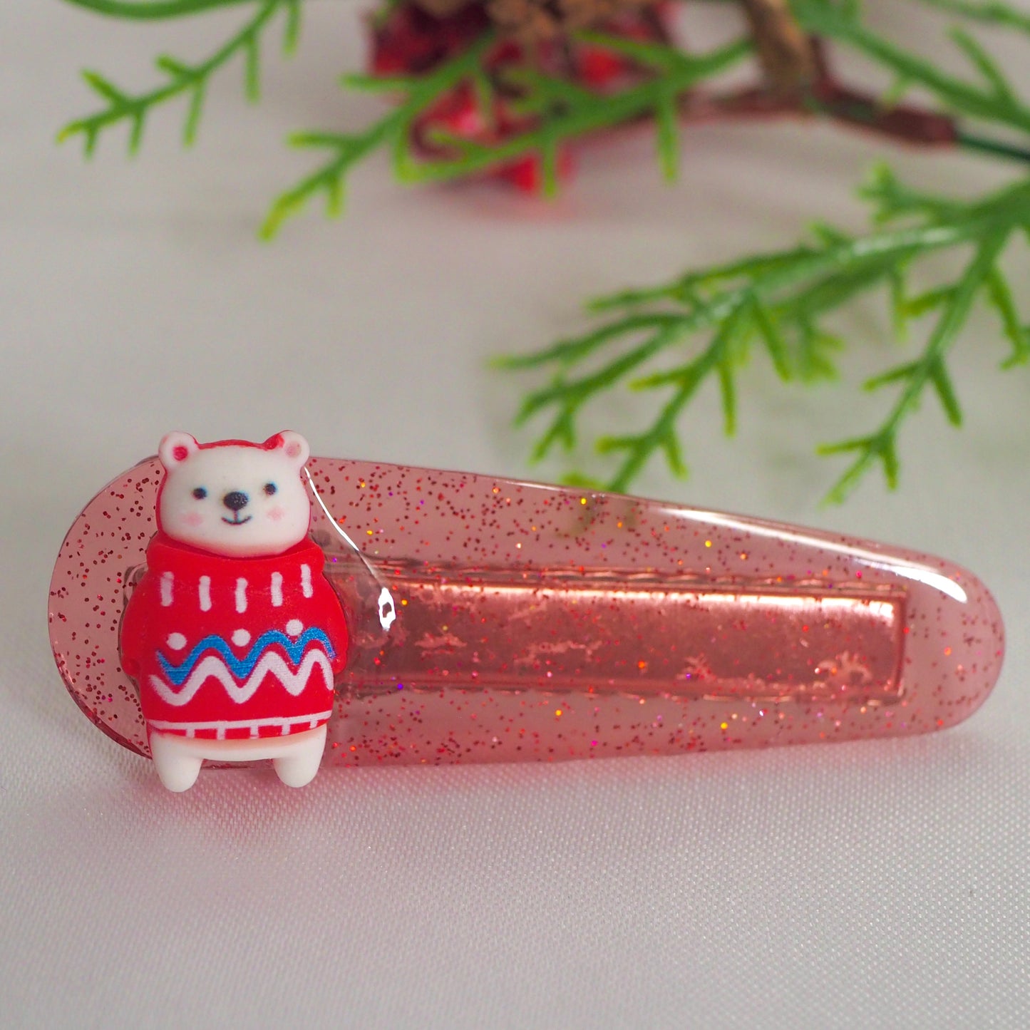 Sweater Bear Resin Hair Clip