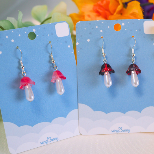 Poisonous Mushroom Earrings