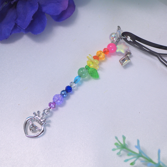 Prismatic Pride Beaded Hairclip
