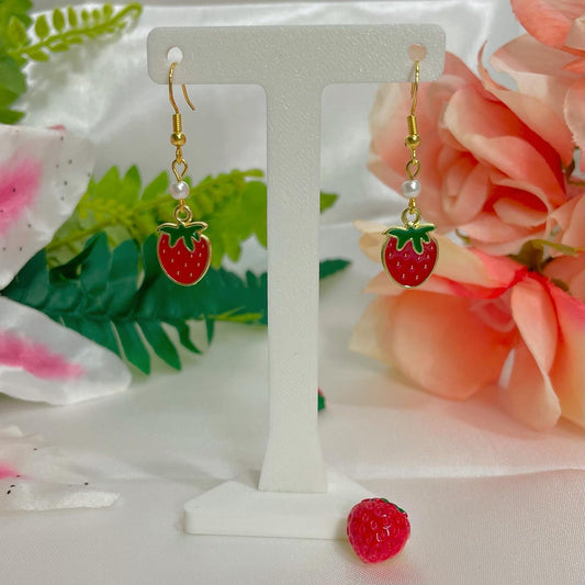 Strawberry Pearl Earrings