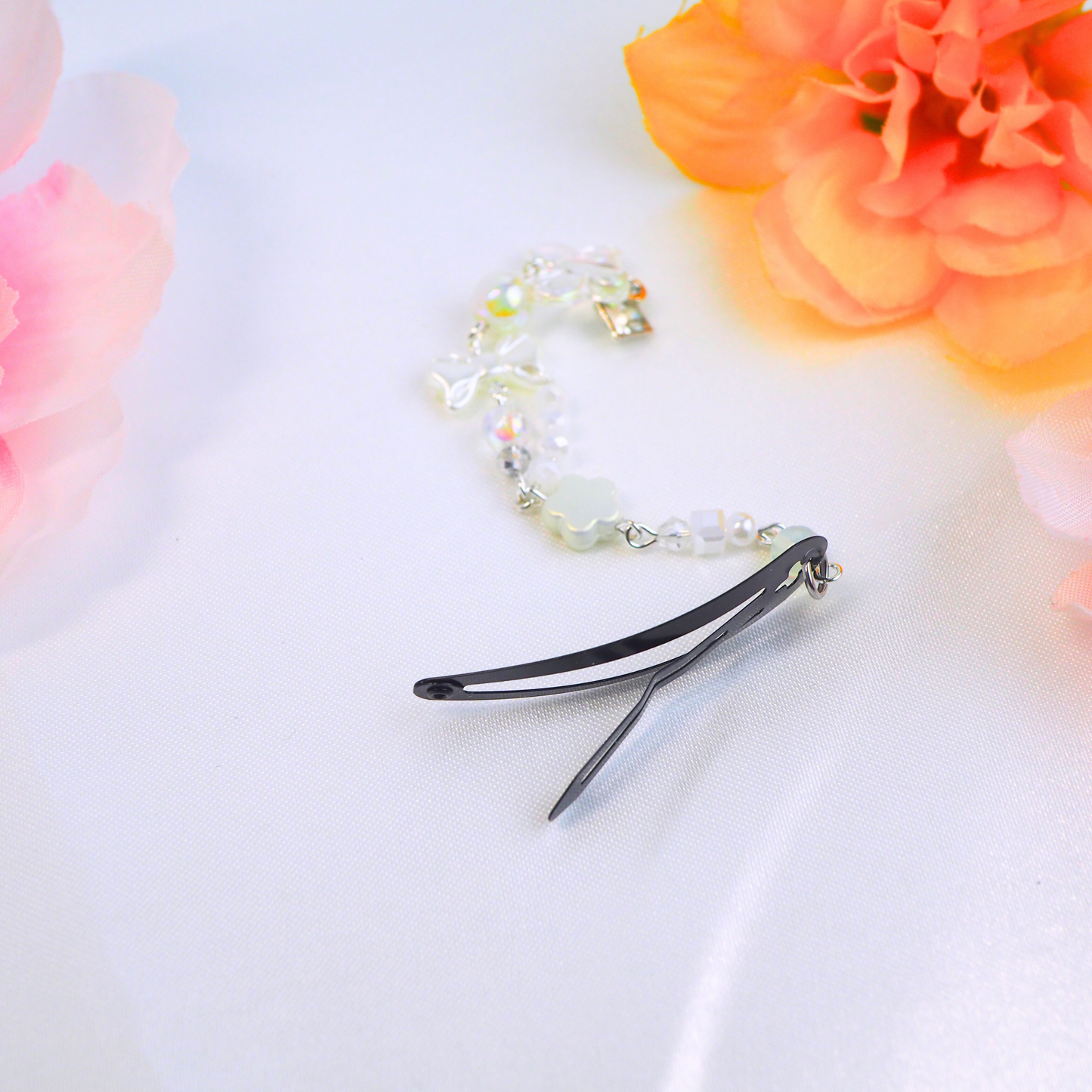 Silent Butterfly Beaded Hairclip