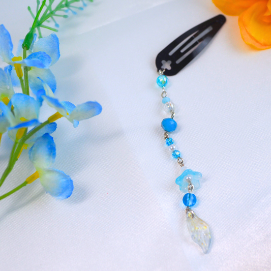 Silvermist Beaded Hairclip