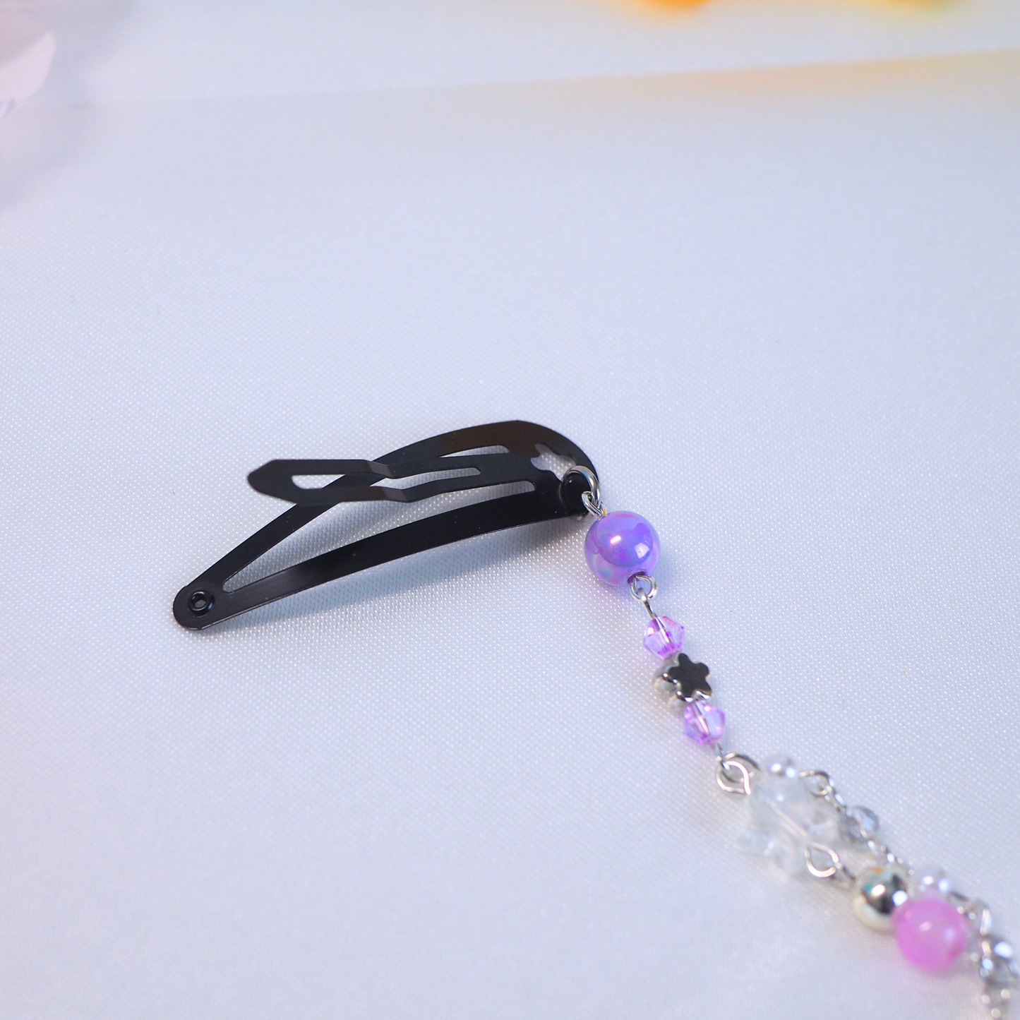 Purple Tulip Beaded Hairclip