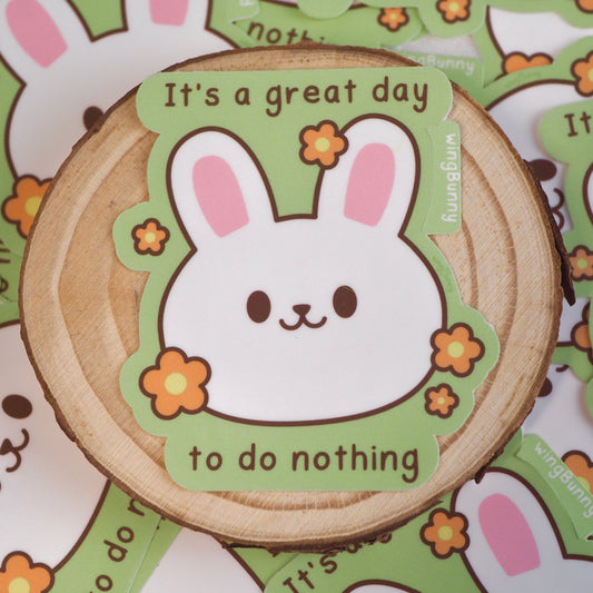 Great Day to Do Nothing - Lazy Bun Stickers
