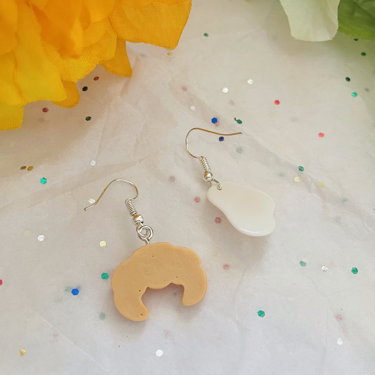 Asymmetrical Breakfast Earrings