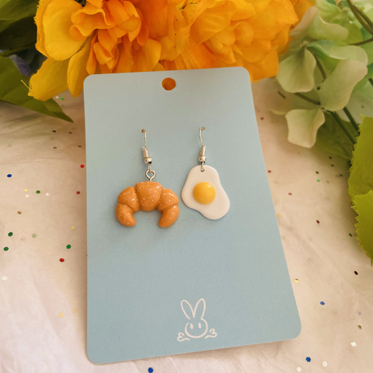 Asymmetrical Breakfast Earrings