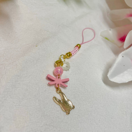 Pink Bunny Phone Charm