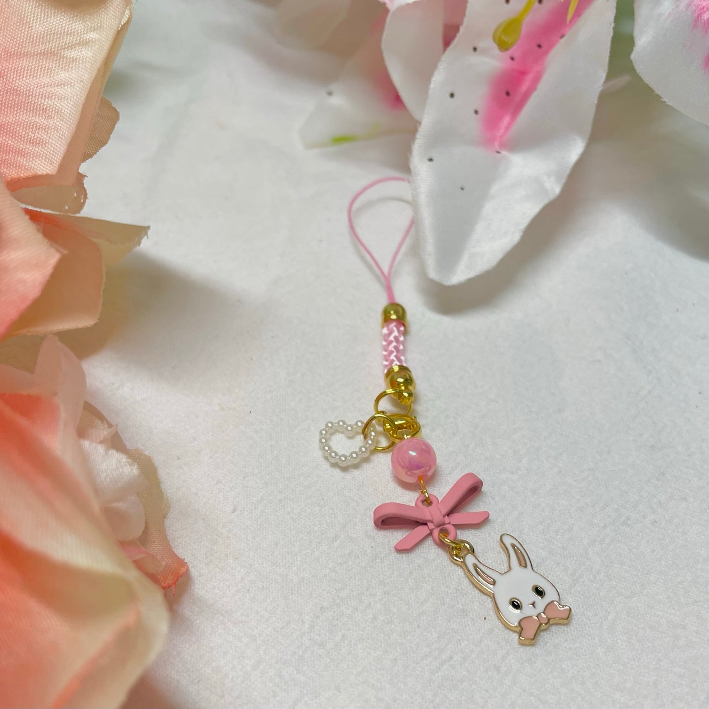 Pink Bunny Phone Charm