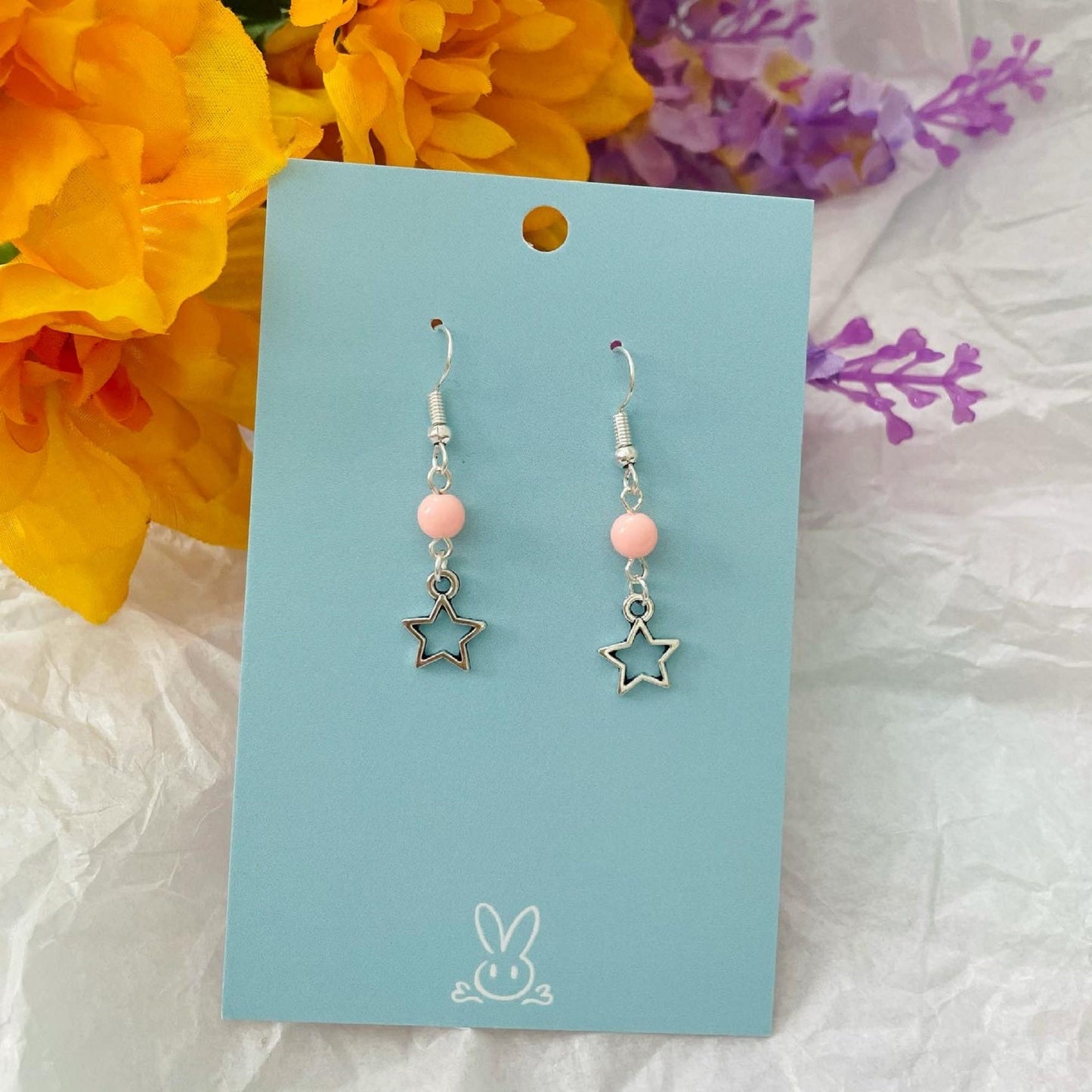 Simple Silver Star Earrings