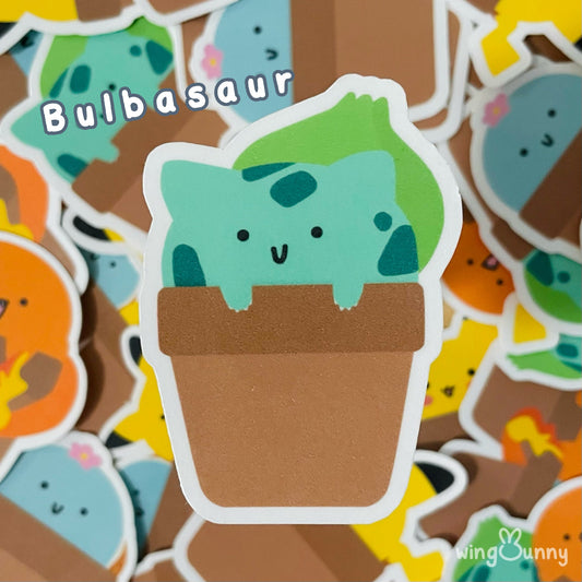 PokéPlants Sticker, First Generation Starter Pokemon