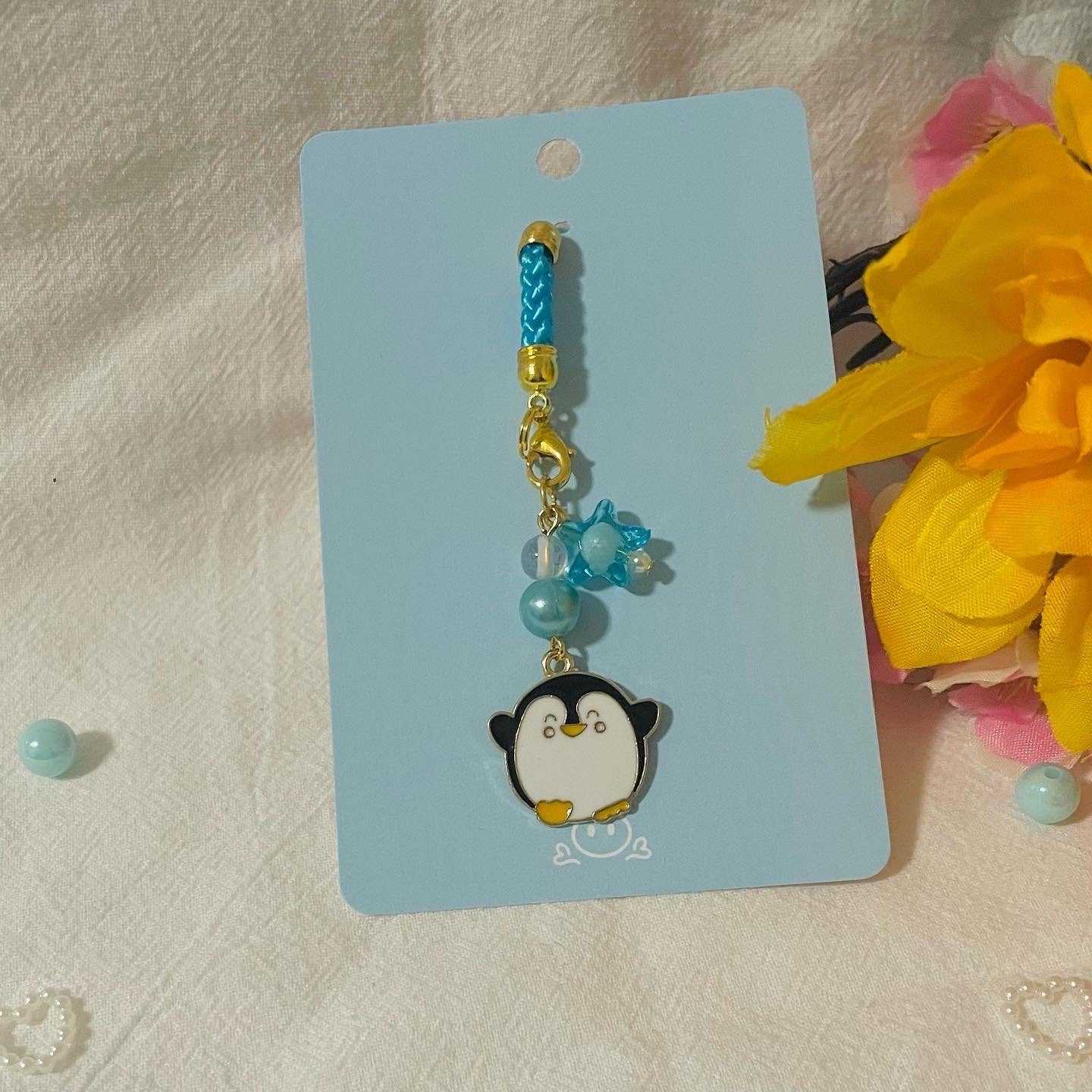 Happy Penguin Phone Charm