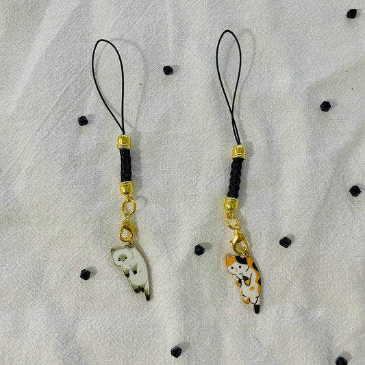 Hanging Cat Phone Charm