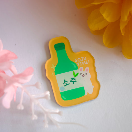 Soju Bunny - Acrylic Magnet