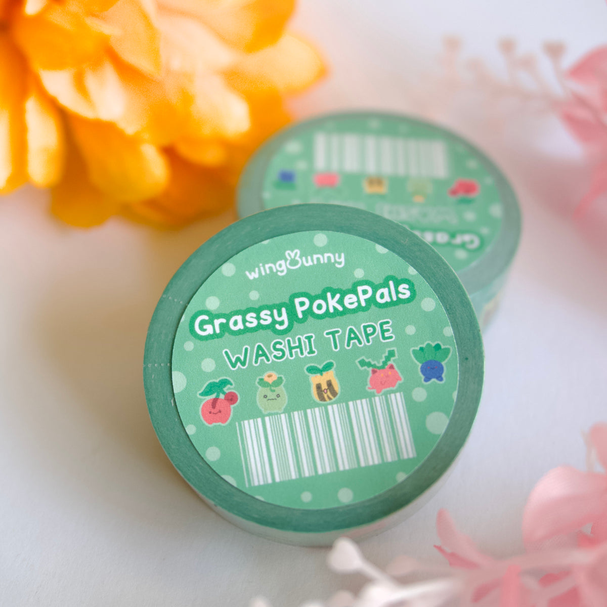 Grassy PokePals Washi Tape