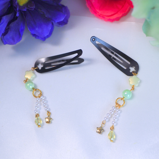 Buttercup Meringue Beaded Hairclip