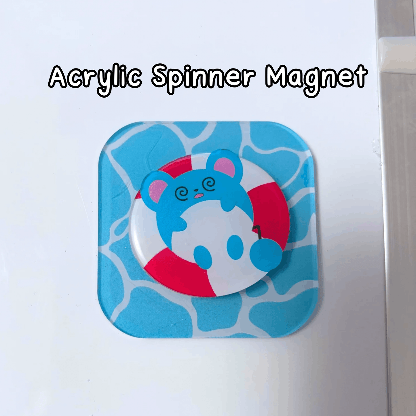 Marill Floatie- Acrylic Spinner Magnet