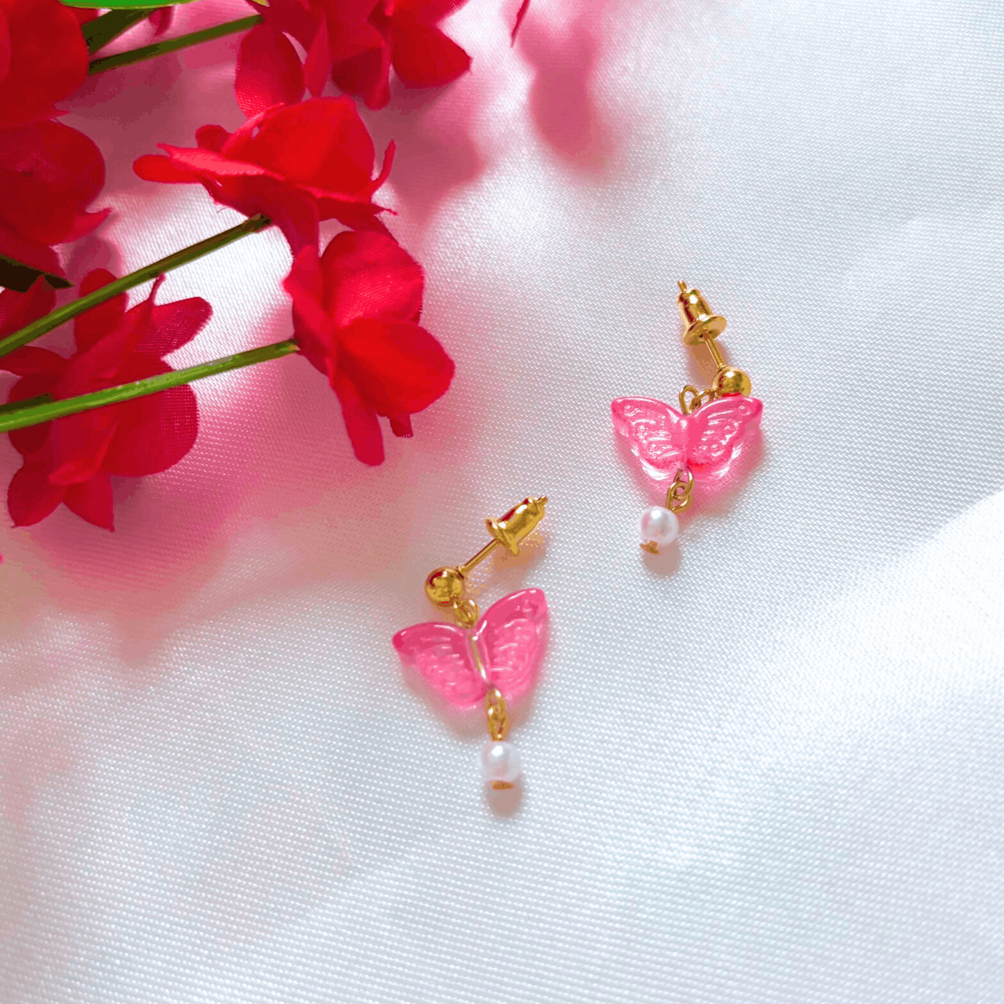 Crimson Wings Earrings