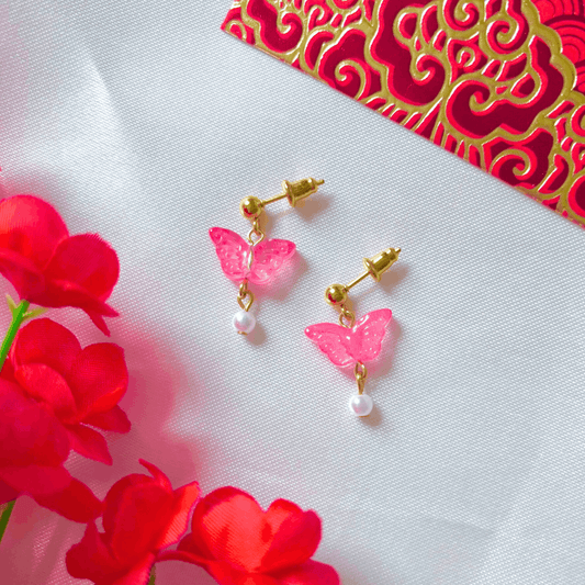 Crimson Wings Earrings