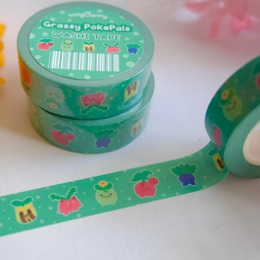 Grassy PokePals Washi Tape