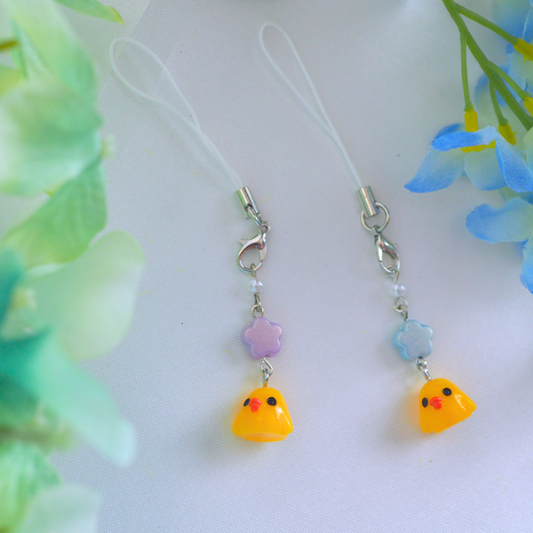 Ducky Flower Phone Charm