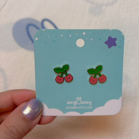 Cherry Bearies Stud Earrings