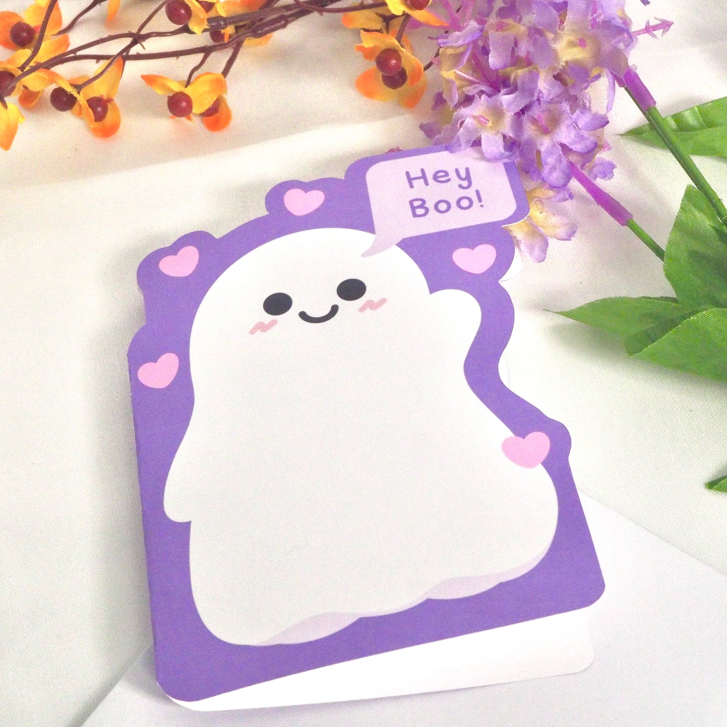 Hey Boo - Cute Ghost Greeting Card