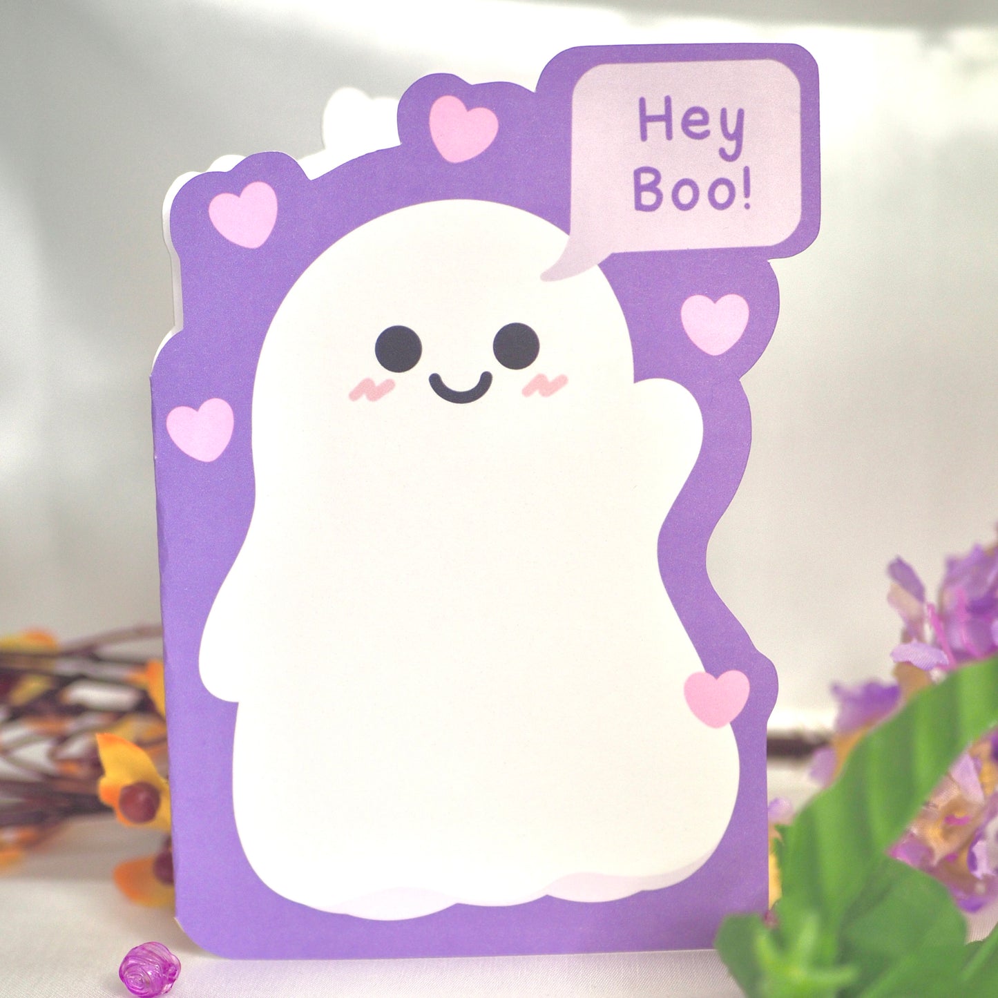 Hey Boo - Cute Ghost Greeting Card