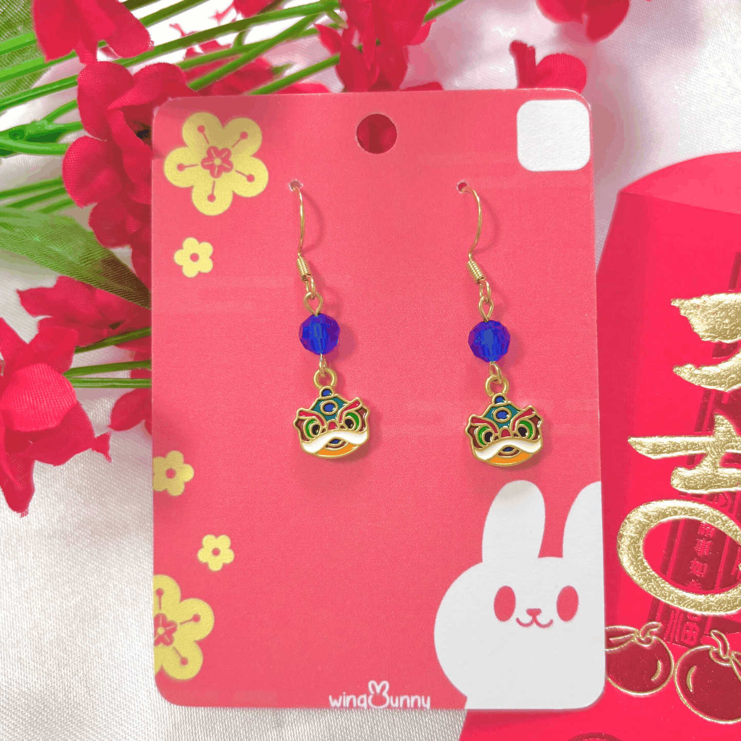 Lion Dance Earrings