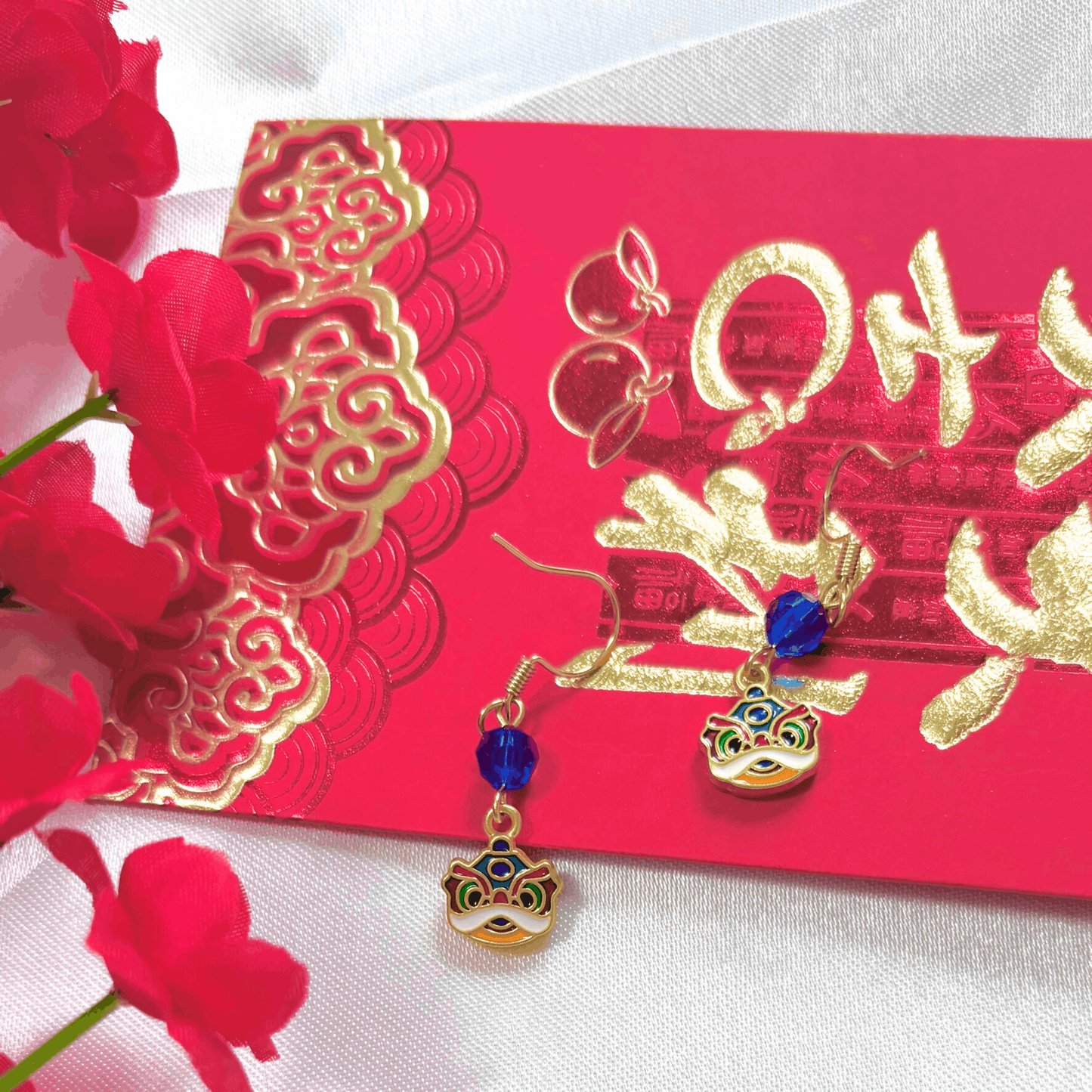 Lion Dance Earrings