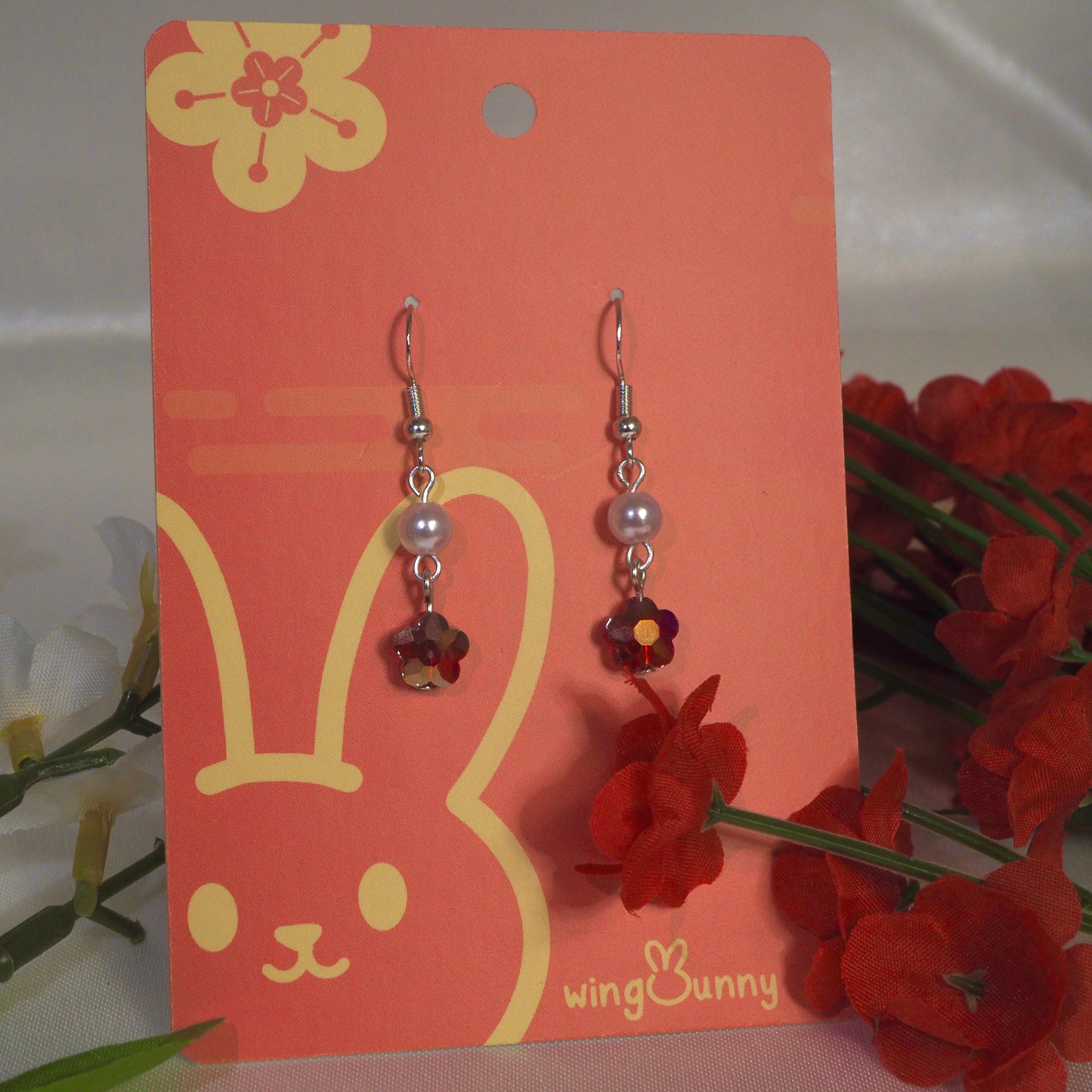 Plum online blossom earrings