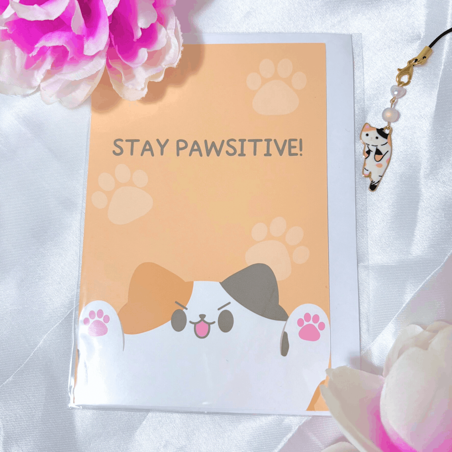 Stay Pawsitive Greeting Card