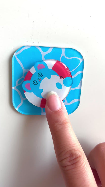 Marill Floatie- Acrylic Spinner Magnet