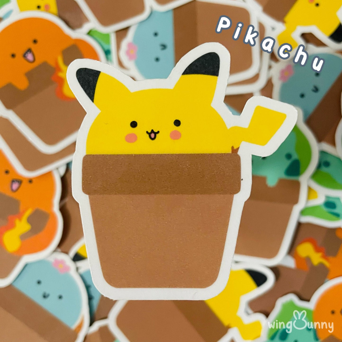 PokéPlants Sticker, First Generation Starter Pokemon