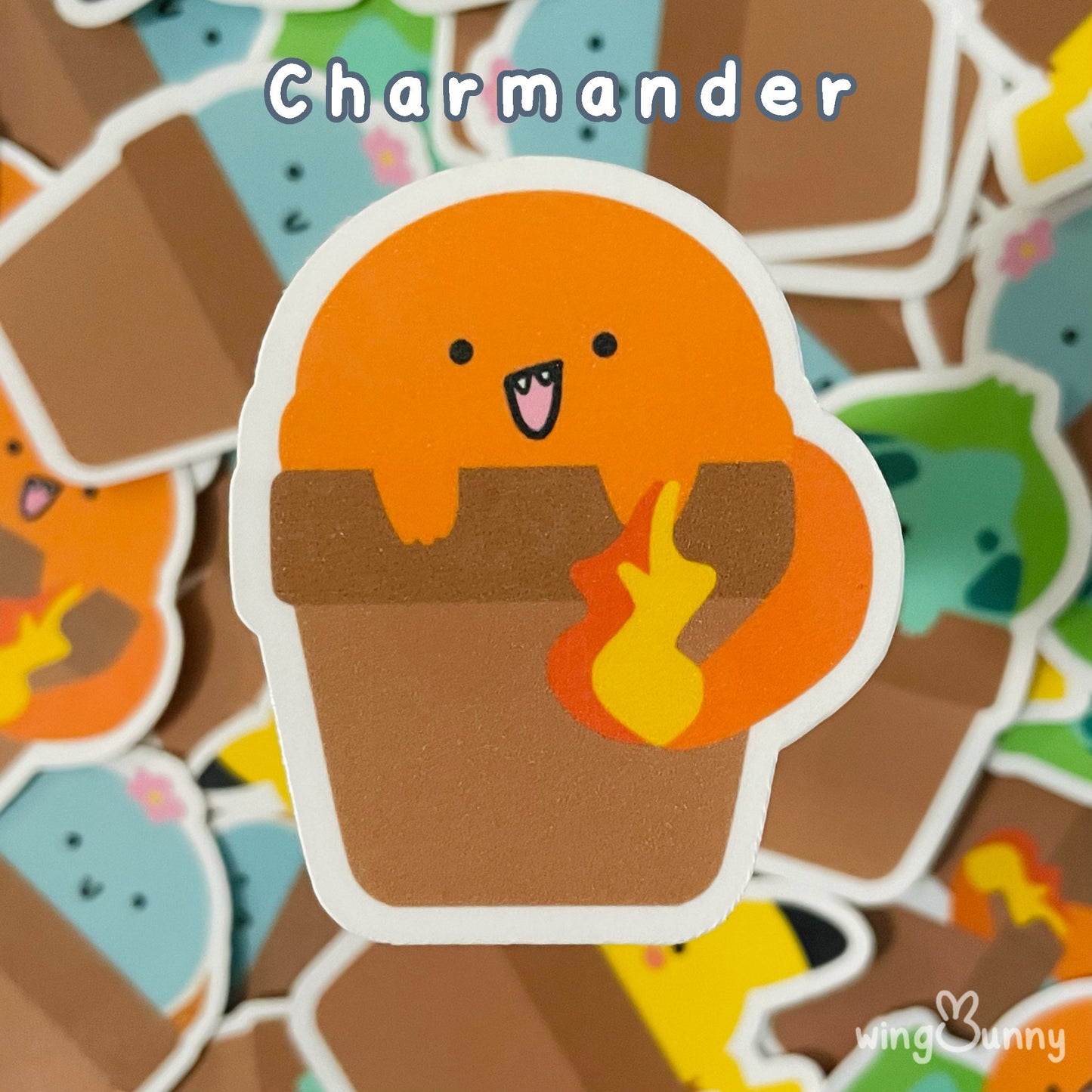 PokéPlants Sticker, First Generation Starter Pokemon