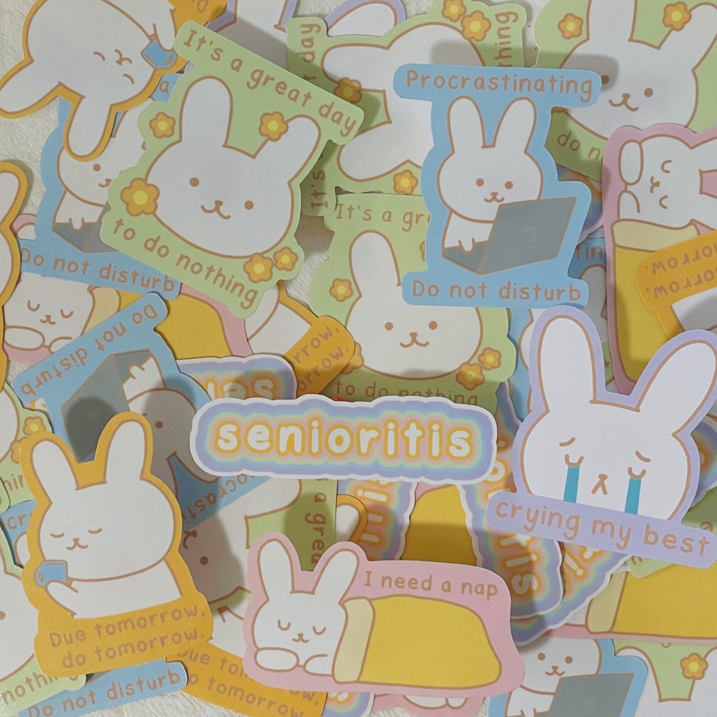Senioritis Bun Stickers
