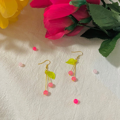Red Berry Bead Earrings