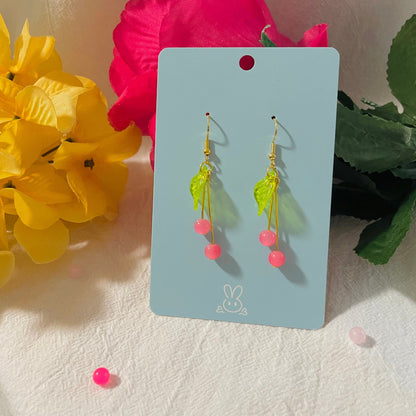 Red Berry Bead Earrings