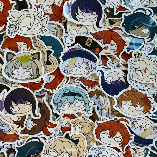 Genshin Impact Chibi Head Stickers